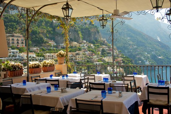 view from caffe positano