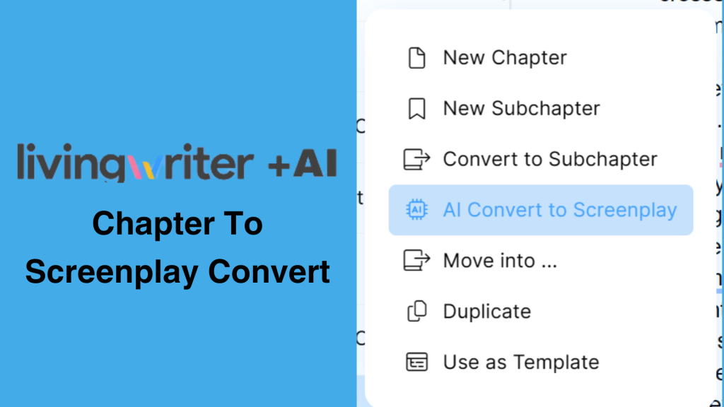 How LivingWriter's AI Chapter To Manuscript Convert Works