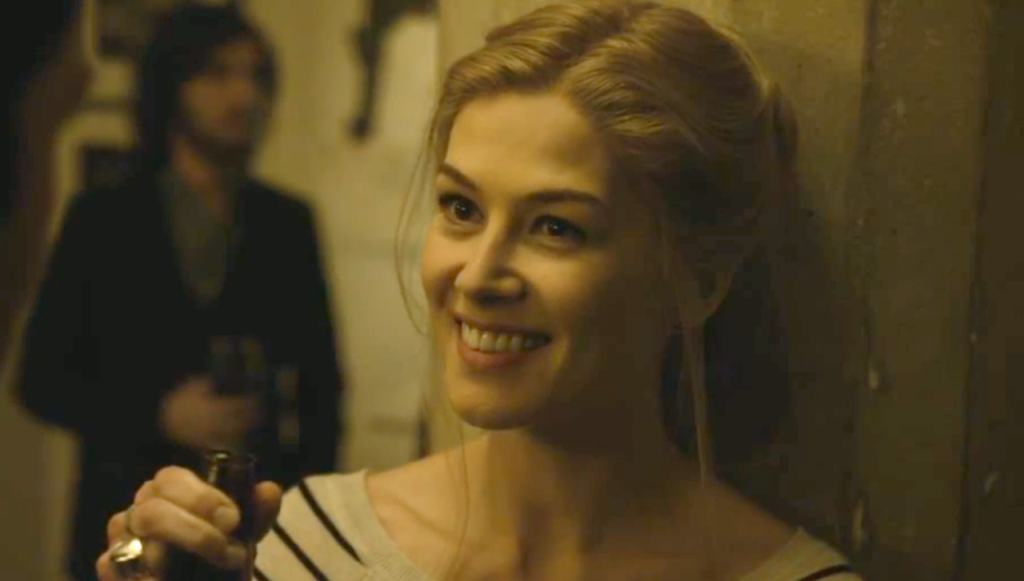 Actress Rosamund Pike as Amy Dunne from the Gone Girl film adaptation