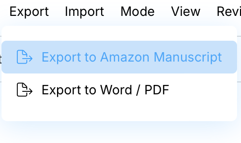 Export to Amazon KDP