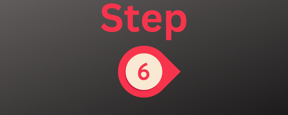 The word step above a stylized 6