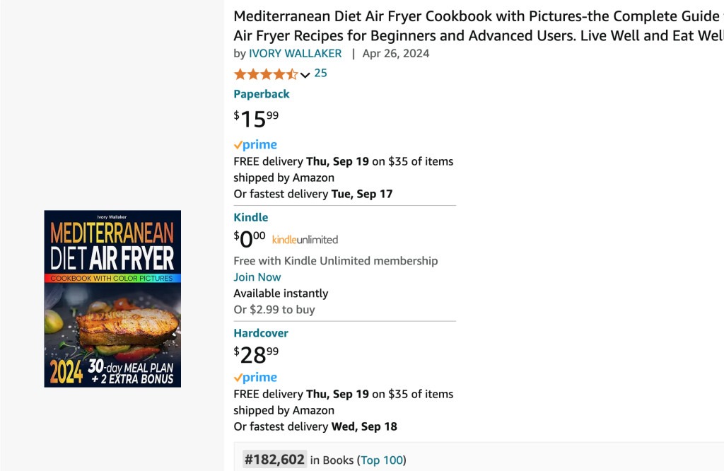 a mediterranean cookbook on amazon