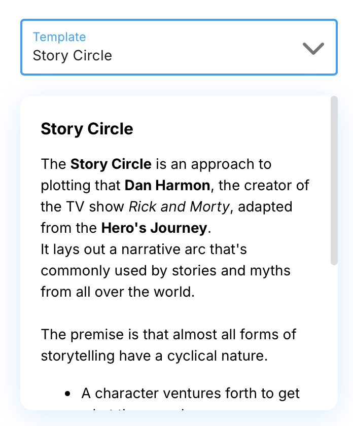 A Description of Dan Harmond's Story Circle