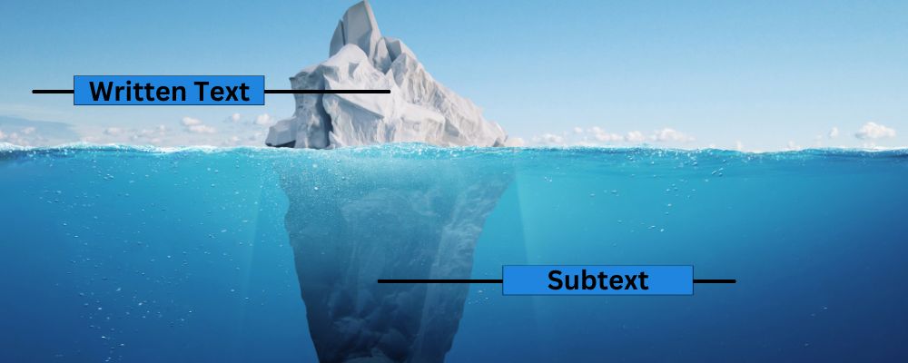 An iceberg illustrating Hemingway's theory