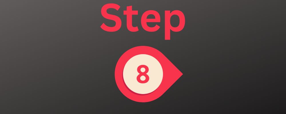 The word "step" above a stylized 8