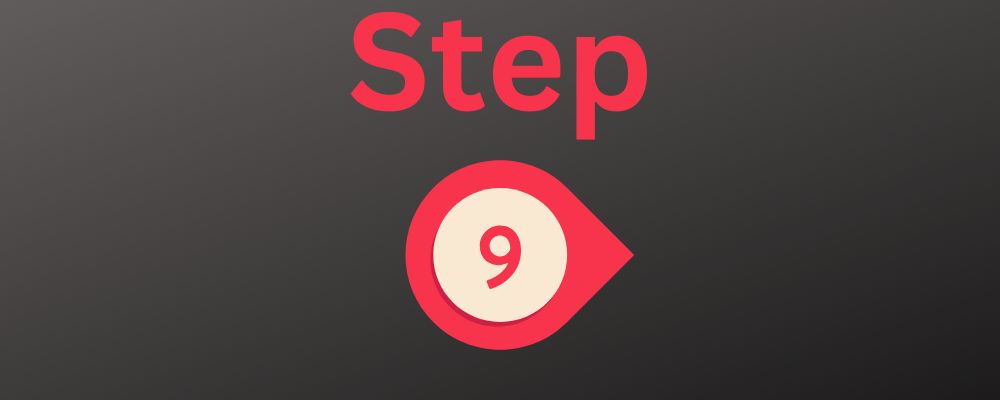 The word "step" above a stylized 9