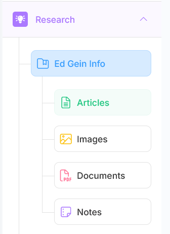 The Research Section On LivingWriter